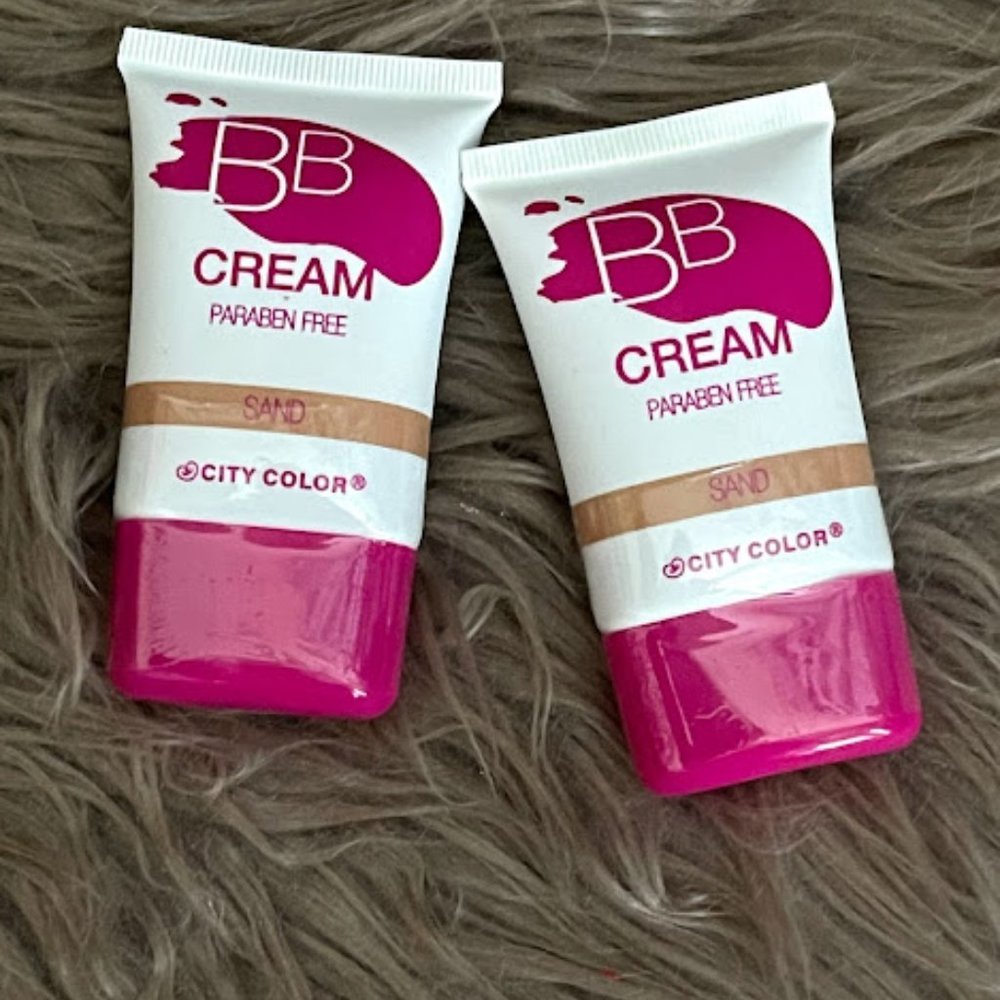2 City Color Cosmetics BB Cream Sand Medium Tone Paraben Free 0.78 fl oz Makeup